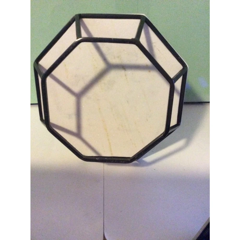 Bath & Body Work Black Octagonal 3 Wick Candle Holder